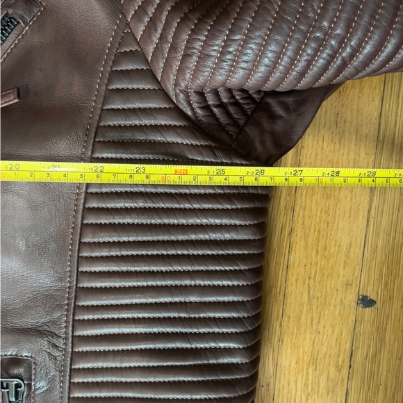 Boda Skins Men’s Brown Leather Moto Jacket - Picture 10 of 10